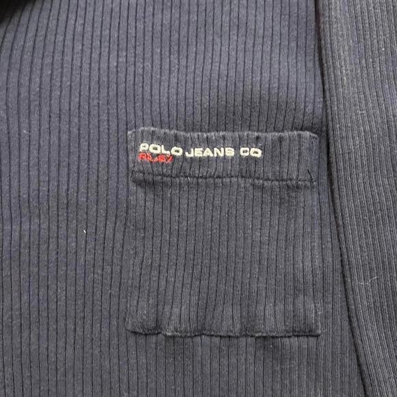 Vintage Embroidered Polo Jeans‎ Long sleeve Quarter button up - Picture 2 of 5